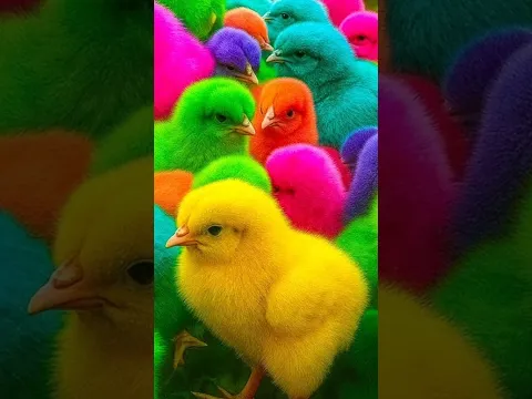 Ayam Lucu, ayam warna warni, ayam rainbow, kelinci lucu, bebek lucu, ikan koi, Hewan Lucu