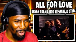 Download All For Love - Bryan Adams, Rod Stewart, \u0026 Sting (Reaction) MP3