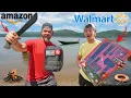24hr Amazon vs Walmart Survival Kit Challenge