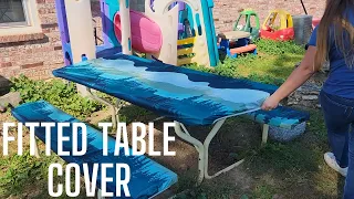 Fitted Picnic Table Cover Whoever made this is a genius