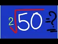 Square Root of 50 Square Root of Non Perfect Squares Squares and Square Root