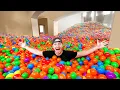 I FILLED MY ISLAND HOUSE WITH BALL PIT BALLS!