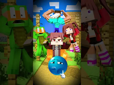 JJ vs Buff Herobrine Muscle Ups Challenge 🤯😍 - MAIZEN Minecraft