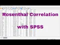 SPSS - Rosenthal Correlation one sample