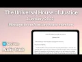 Universal House of Justice Message to the Auxiliary Board members throughout the world - 3 JAN 2022