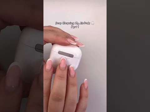 Deep Cleaning My AirPods π§ Part 1 (ASMR) #asmr #satisfying #shorts #short #ytshorts