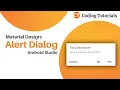 Material Alert Dialog in Android Studio Material Design Coding Tutorials