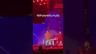 لحظة كسر مروان بابلو للمايك بسبب الفرقة الموسيقية 