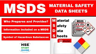 What is MSDS in hindi MSDS Material Safety Data Sheet Safety Data Sheet HSE STUDY GUIDE