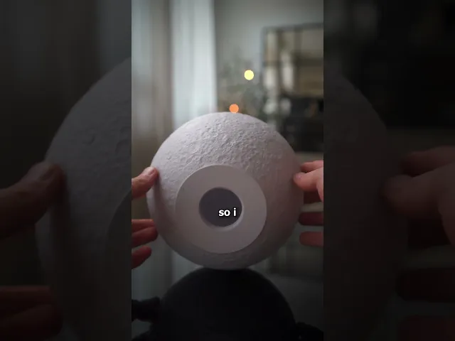 BIG Moon Lamp 200mm High Res E26 Rocky Base video thumbnail