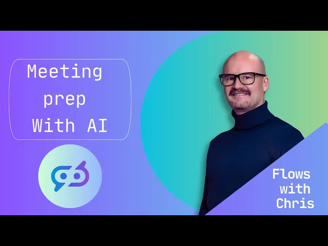 Thumbnail for AI sales meeting prep assistant! Flows With Chris FlowHunt