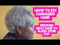 How to fix damaged hair from broken gray hair to sleek pixie Her Hair Transformation After Breakage