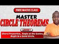 Circle Theorems Made EASY Lesson 1 Chord Properties Angle at the Centre Semi-Circle Rule