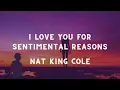 Download Lagu NAT KING COLE - I Love You For Sentimental Reasons (Lyrics)