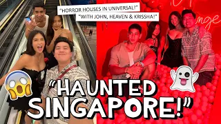 "VISITING HAUNTED HOUSES IN SINGAPORE!!" 😱👹 (HORROR NIGHTS) 🎃