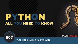 007 Get User Input in Python Python All You Need to Know Python Bangla Tutorial