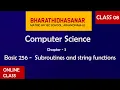 Computer Science Class 8 Chapter 3 Basic 256 - Subroutines and string functions Bmhss