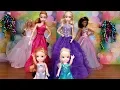 Lagu Elsa and Anna toddlers - dress up - Barbie