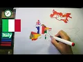 Roman Empire flag map drawing Roman Empire with modern borders flag map drawing