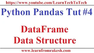Python Pandas Tutorial DataFrame data Structure