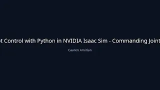 Franka Robot Control with Python in NVIDIA Isaac Sim Commanding Joints from Code