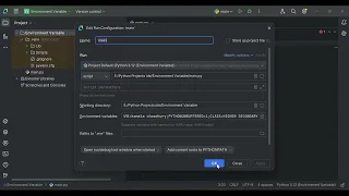 Upload and Extract Environment Variables in PyCharm