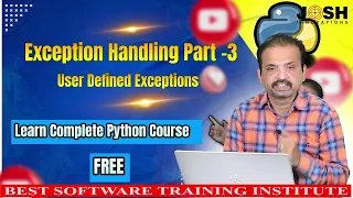 Exception Handling Part-3 User defined Exceptions Learn Python Course Free