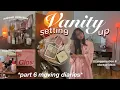 VANITY setup TOUR organization pinterest decorating makeup collection moving diaries EP 6