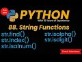 String indexing in Python find isalnum isalpha isdigit Built in functions in Python