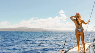 NEW YEARS EVE SAIL | Wind, Whales, & Wavy Anchorages | Molokai to Lanai | Pt. 2/3