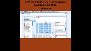 How to Compute A New Variable Average in SPSS