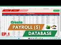 Create Payroll Database Structure in Excel VBA Payroll System EP 1