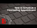 LBCC How to Schedule a Counseling Appointment