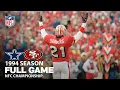 ELECTRIC NFC Championship Game in San Francisco Cowboys vs 49ers FULL GAME NFL 1994 Season