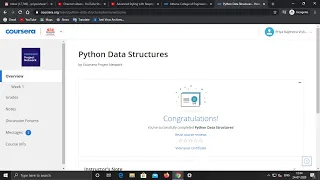 Python Data Structures Week 1 Quiz Answer Coursera Coursera Project Network