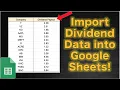 How to Import Dividend Data into Google Sheets Get Real Time Dividend Tracking