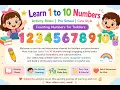 Learn 1 to 10 Numbers Activity Books Pre School in Cute Style Counting Numbers for Toddlers