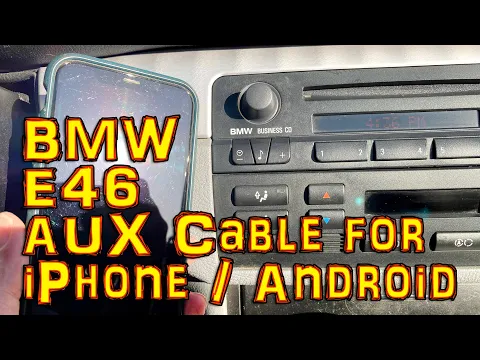 Download MP3 BMW E46 BUSINESS CD accessory AUX plug for iPhone and Android