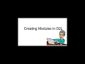 Creating Modules in D2L