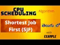 Shortest Job First SJF Scheduling Algorithm with Example Operating system Telugu Poojitha