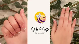 Classic French Tip Tutorial Nude Base White Tip Pure Class Round Nails French Finish