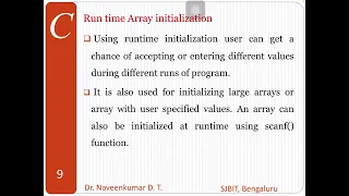 Run time array initialization