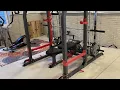 Marcy 3 in 1 Smith Machine Home Gym System with Upper and Lower Dual Cable Crossovers and Adjustable