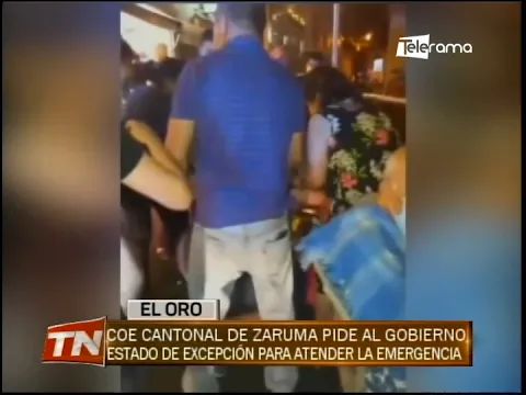 COE Cantonal de Zaruma pide al gobierno estado de excepción para atender emergencia