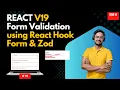 Master React Form Validation with React Hook Form Zod In Hindi