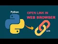 Python Script To Open Link in Web Browser