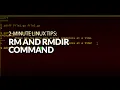 How to use the rm and rmdir command