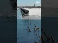 Floating ice in Raritan Bay rips away part of Keansburg fishing pier