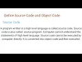 Programming Lecture Source code code translators