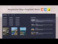 Build Mega Dropdown Menu Navigation Bar Responsive Design HTML CSS Javascript